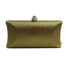 Rhinestone Crystal Hard Box Wedding Evening Bag Bridal Cocktail Evening Clutch Bag