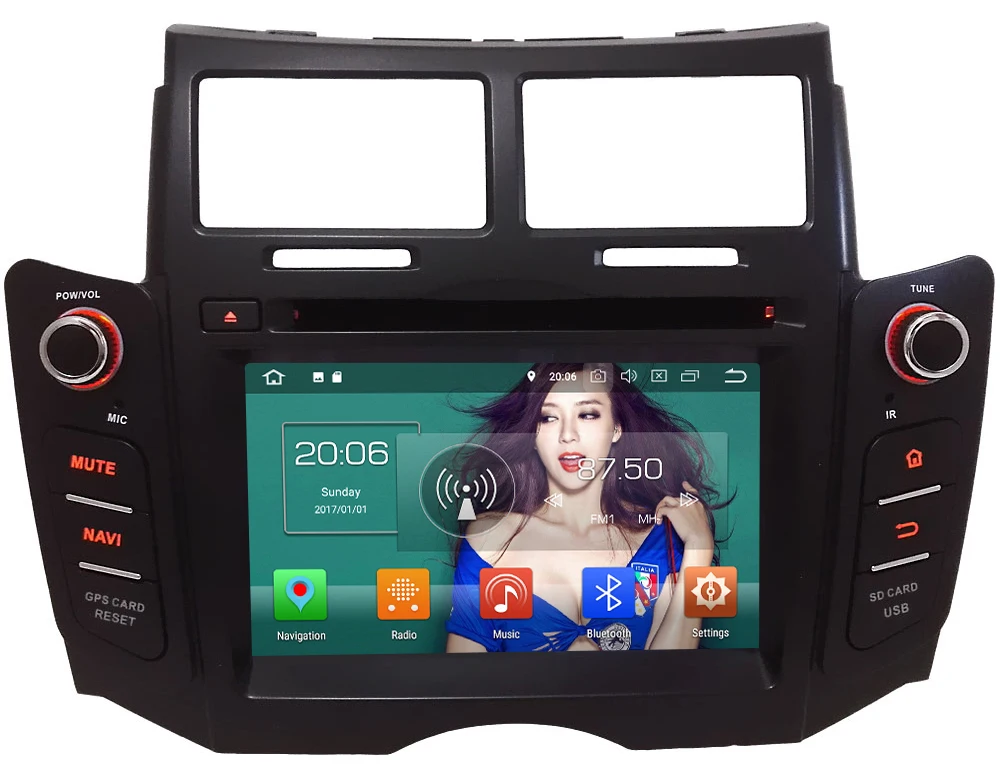 Cheap KLYDE 4G Octa Core Android 8.0 7.1 4GB RAM 32GB ROM BT Car DVD Multimedia Player Radio GPS Navigation For Toyota Yaris 2005-2013 0