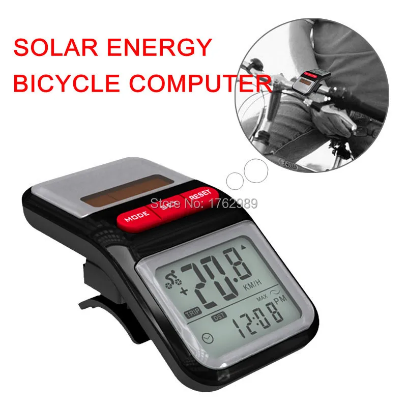 

Multifunctions Solar Bicycle Computer Odometer Waterproof Solar Energy Bike Stopwatch Cycling Speedometer Velometer FreeShipping