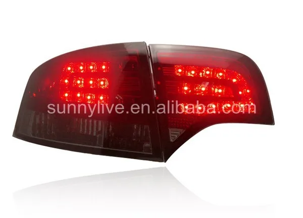 Для Audi A4 b7 светодиодный задний фонарь 2005-2008 год темно красный SN