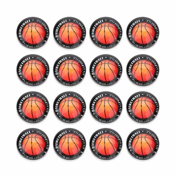 

LOULEUR 20pcs 10/12/20mm Basketball Glass Round Cabochon Sporty Crystal Cabochon Fit Necklace Bracelets DIY Jewelry Makings