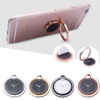 

Clock Phone Holder Tablet Holder 360 Degree Porable Finger Ring Holder High Quality Metal + Plastics 4 Colors Optional