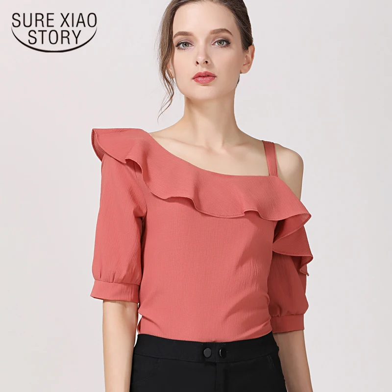 Новая женская рубашка с бусинами Женская корейская модная одежда без рукавов Женская однотонная шифоновая рубашка блузка женские топы 835I 42