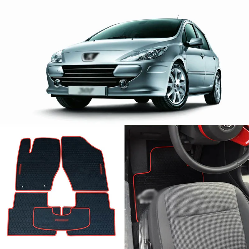 High Quality Full Set All Weather Heavy Duty Black Rubber Floor Mats
