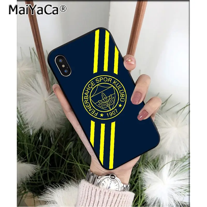 MaiYaCa Turkey Fenerbahce футбол Силиконовый ТПУ мягкий черный чехол для телефона для iPhone 5 5Sx 6 7 7plus 8 8Plus X XS MAX XR