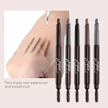 Бровей усилители 2 в 1 Водонепроницаемый карандаш для бровей+ брови кисти инструменты 5 цветов бровей Eye Definer макияж
