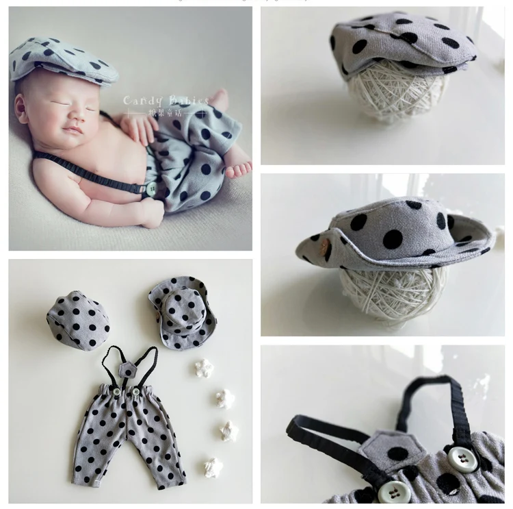 baby photography hat+pants outfits clothes