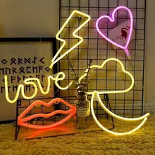 USB Charging Baby Night Lamp AAA Battery Box Love Flamingo Led Letter Night Light Creative For Home Wedding Christmas Decoration