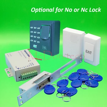 

DIY Full Long type Electric Strike Lock Door System Kit Fingerprint Access Control System + Power Supply + Door Bell