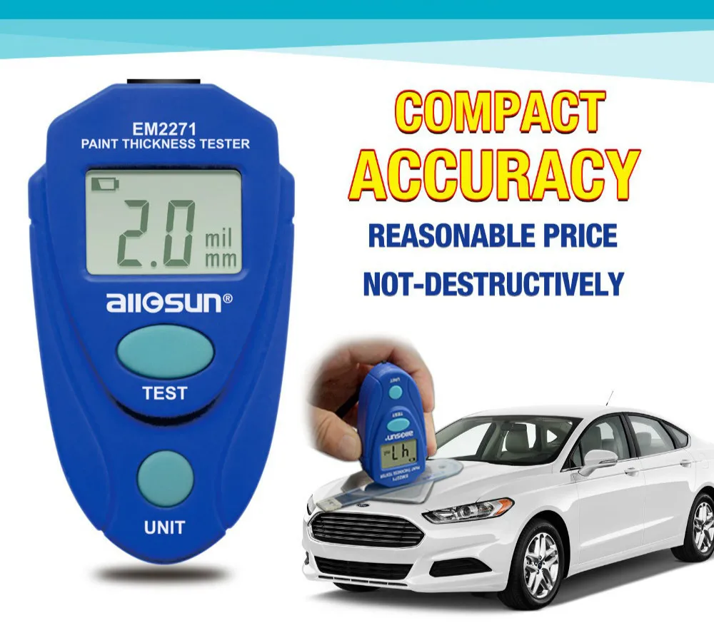 Em2271 Em2271a Digital Mini Automobile Thickness Gauge Car Paint Tester