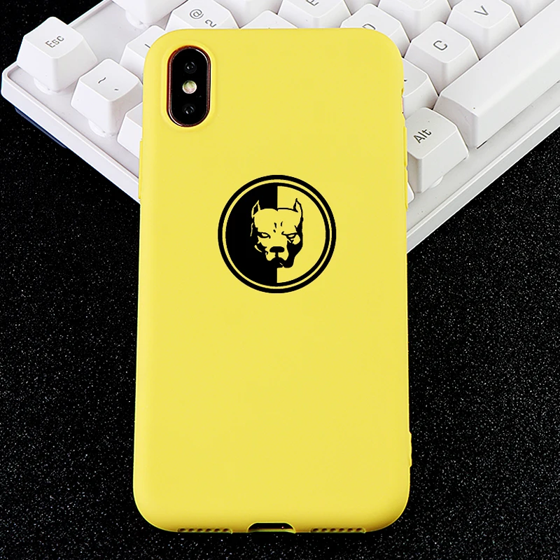 Забавный мобильный телефон чехлы для iPhone 6S 7 8 Pluls X XS MAX XR чехол милый питбул Мягкий