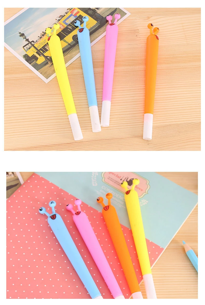 Cute snail gel pens 0.5mm black ink pen Cartoon Stationery Office School supplies Canetas escolar7