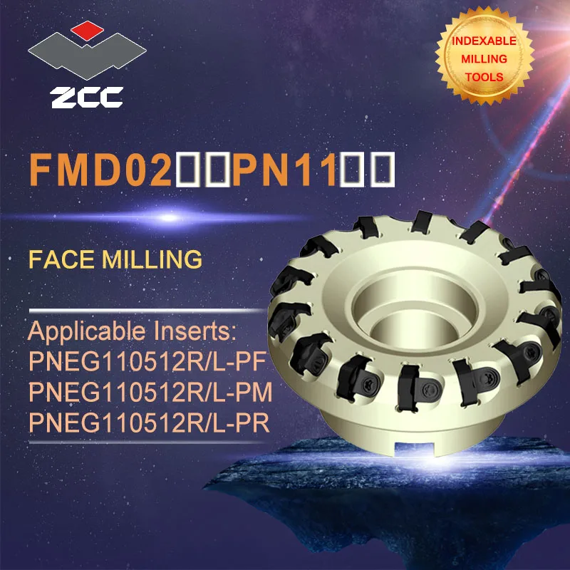

ZCC.CT original face milling cutters FMD02-PN11 high performance CNC lathe tools indexable milling tools face milling tools