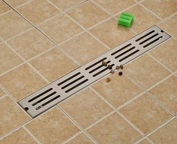 

Brushed Nickel 70cm Floor Drainer Fast Draining Bathroom Shower Floor Drain New