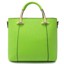 2016 Fashion Patchwork Women Handbags Embossed Candy Color New Brand PU Leather Bags For Lady