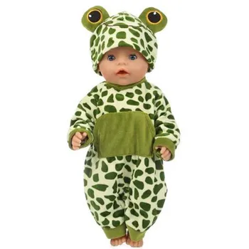 

New Warm Jumpsuit+hat for born 43cm Doll Clothes 17ich baby doll accessories