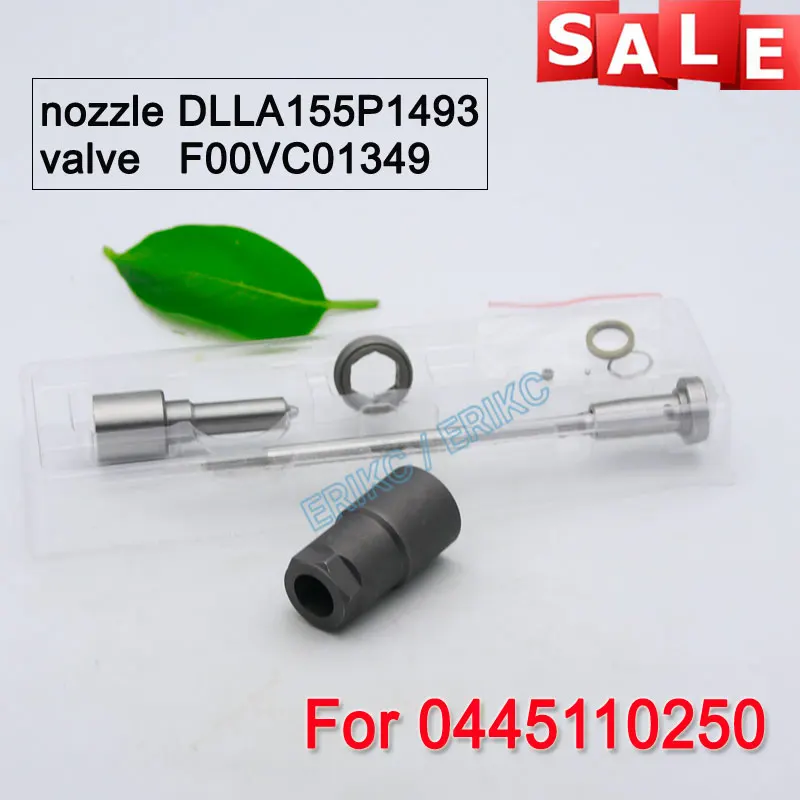 

ERIKC Common Rail Diesel Injector Repair Kits Nozzle DLLA155P1493 Valve F00VC01349 Parts For VOLVO 0445110250 30637375 30731567