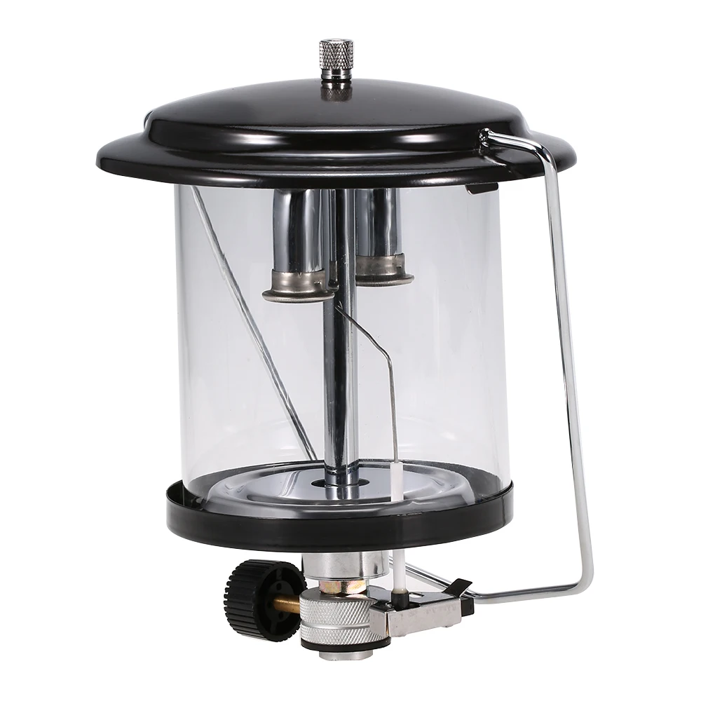 

Potable Outdoor Camping Double Mantle Butane Gas Lantern Lamp Light With Piezo Lighter Tent Lamp for Hiking Enmergency Use
