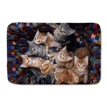 Горячая GCZW-современный ковер для гостиной, нескользящий коврик для ванной комнаты, кухонные коврики для ванной, напольный коврик для кошек, многоцветный