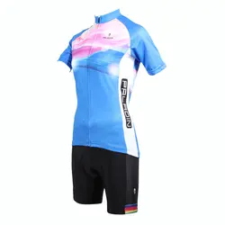 Бесплатная доставка Новый Для женщин дышащая Велоспорт Джерси удобные синий велосипед/Велосипедный Спорт Рубашки для мальчиков розовые