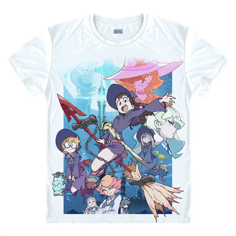 Футболка Coolprint с аниме маленькая ведьма Академия короткие футболки Ritoru Witchi Akademia