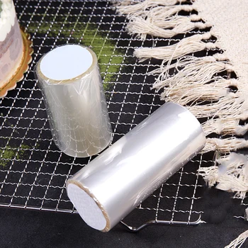 

2 Size Transparent Clear Mousse Surrounding Edge Wrapping Tape For Baking Cake Collar Roll Packaging DIY Cake Decorating Tools