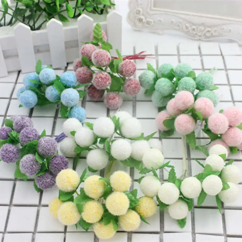 

Fake flowers free handmade garland material candy color simulation cute cartoon PE foam bouquet decorative accessories 40PCS