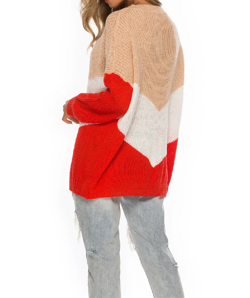 Женские зимние свитера Джемперы трикотажная одежда Модный женский белый пуловер вязаный сексуальный v-образный вырез с принтом Любовь свитер женский