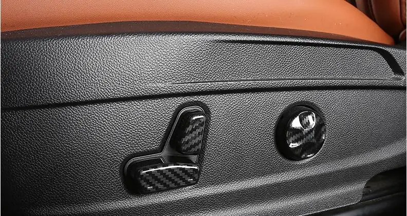 car seat button trim for Alfa Romeo Giulia 2017 carbon fiber accessories  (6)