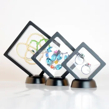 

Acrylic Floating Jewelry Display Case Stand Necklaces Earrings Transparent Suspended Holder Box For Pendant Package
