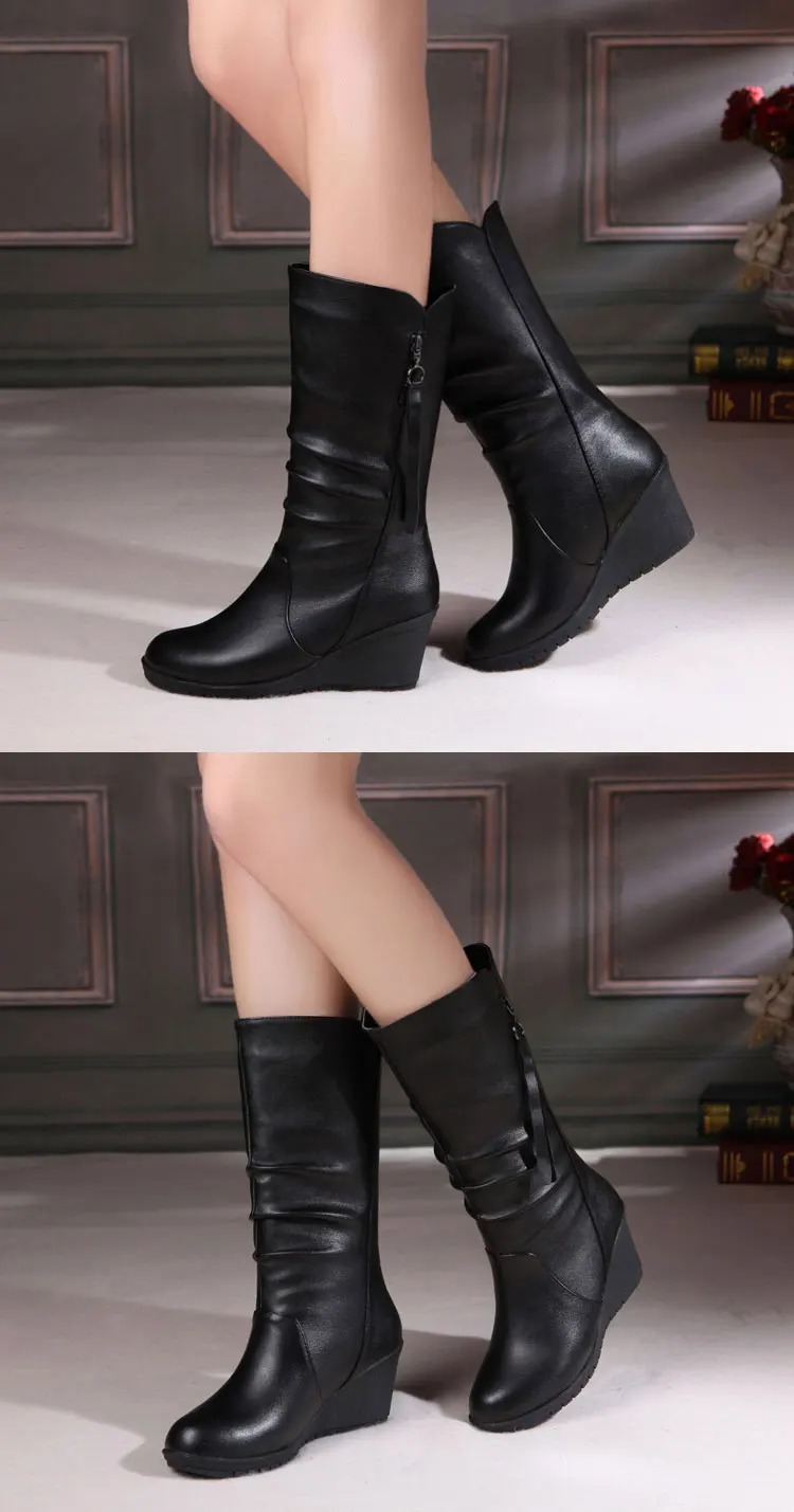 Women Boots Mid-calf Boots Waterproof Women Shoes Winter Boots Female Winter Ladies Shoes Botas Mujer Women's Winter Boots