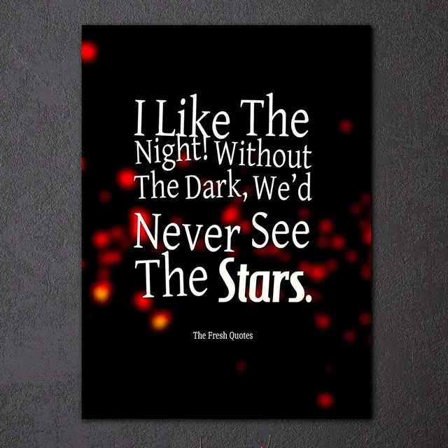 1 Stksset Omlijst Hd Gedrukt Ik Als De Nacht Motivational Leven