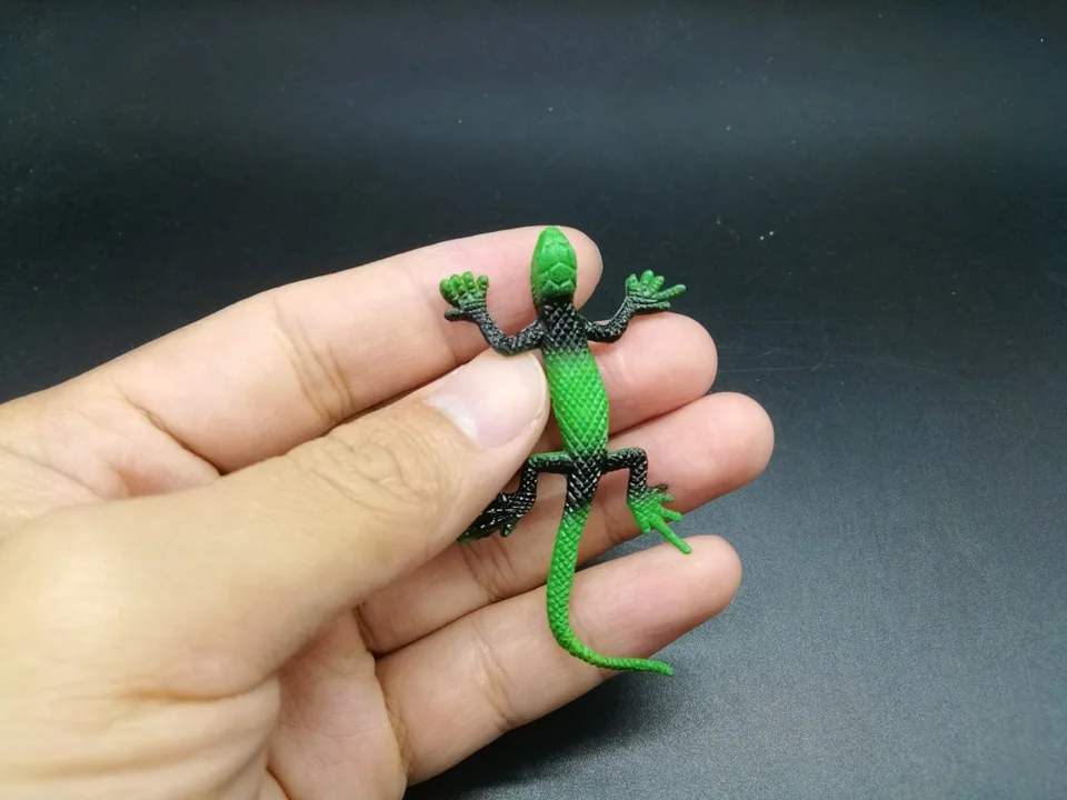Зеленый Мини ящерица Gags новинка игрушки животные Естественная модель игры маленький
