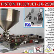 Jet 2x2500 A/E лосьон крем-шампунь наполнитель медовый соус-паста арахисовая маслозаливочная машина пневматический Авто двойной головкой поршень