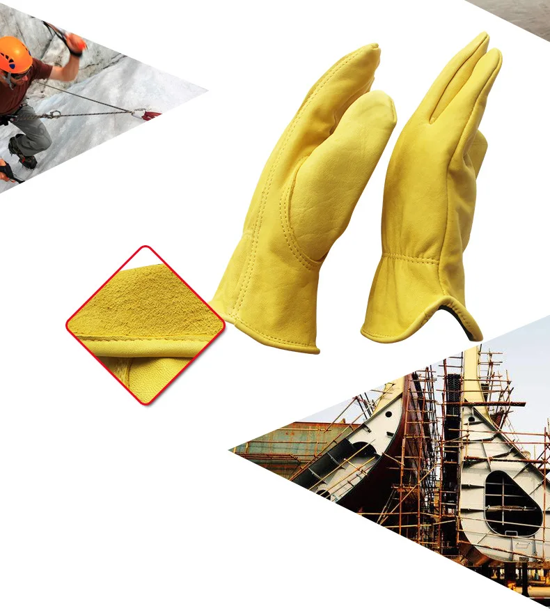Новые мужские рабочие перчатки из воловьей кожи, защитная одежда, безопасные рабочие перчатки для альпинизма, спорта на открытом воздухе для мужчин