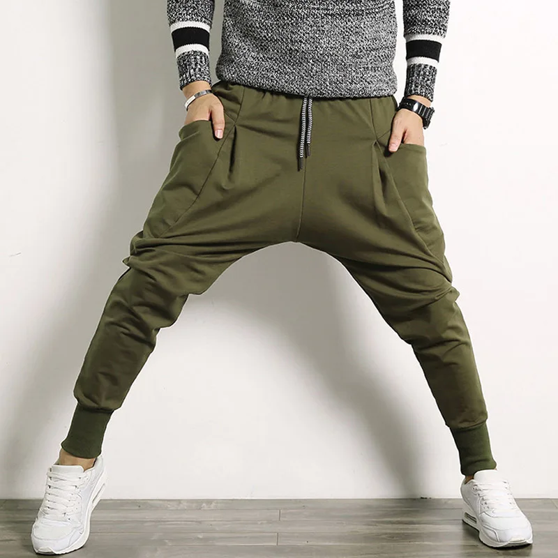 drop crotch sweatpants mens
