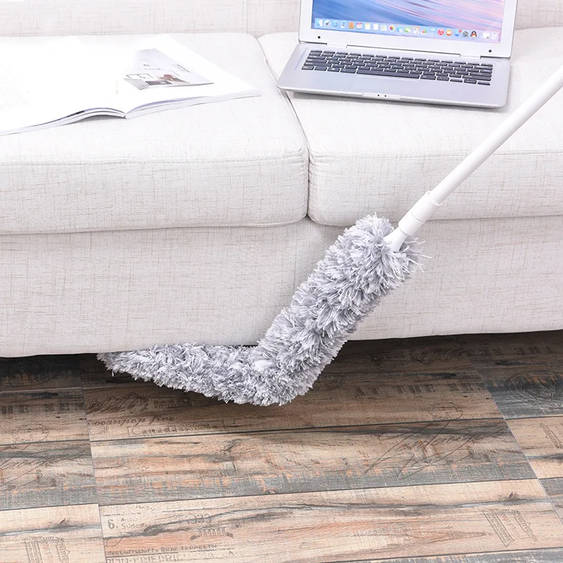 Retractable Long-handled Duster Suspension Microfiber Cleaning Brush Flexible Household Furniture Car Electrostatic Dust Cleaner | Дом и сад