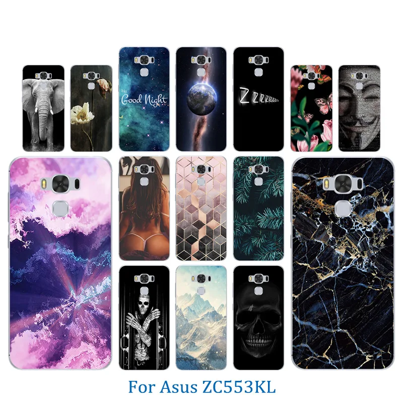 Мягкий силиконовый чехол для Asus Zenfone 3 MAX ZC553KL 5 &quot защитный с рисунком крючка