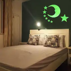 Новое поступление 12 шт. светящийся яркий в темноте Луна Звезда стикер на стену для дома спальни Декор