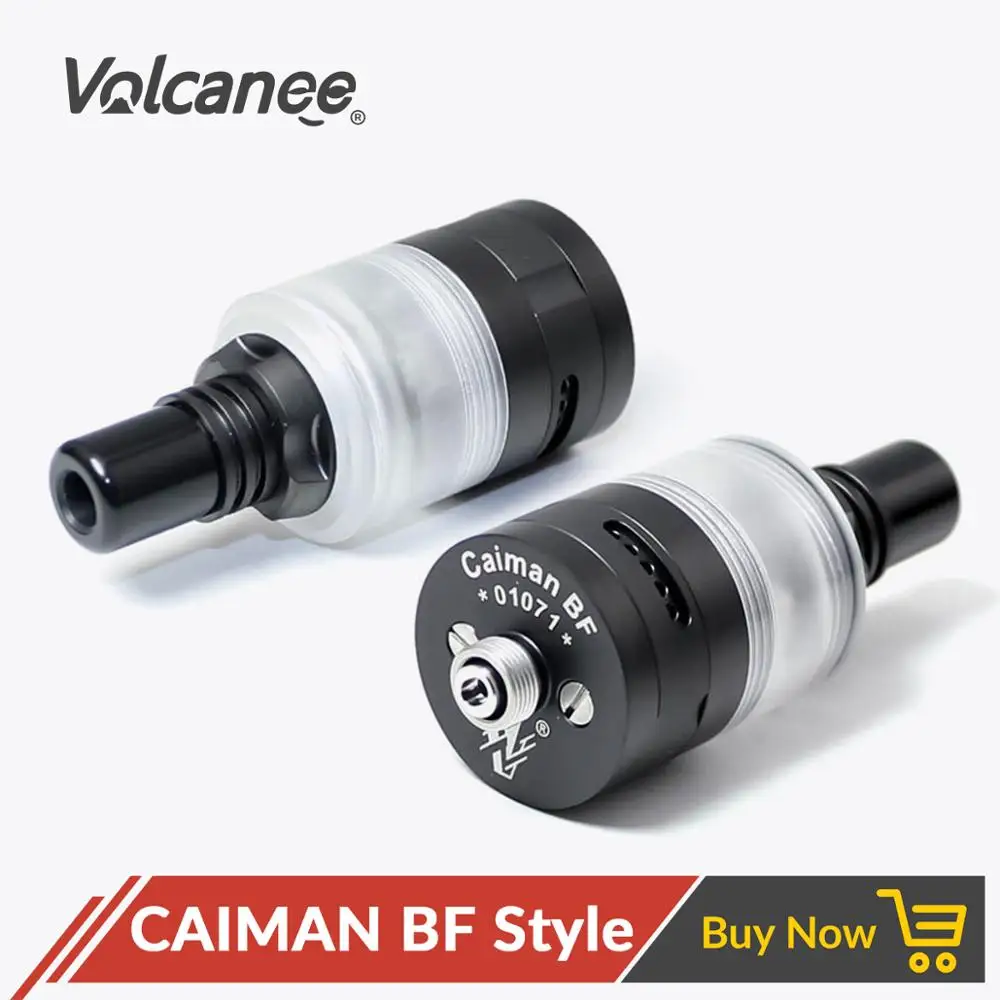 

Volcanee CAIMAN BF Style MTL RDA Rebuildable Atomizer 22mm Diameter for 510 Box Mod Electronic Cigarette DIY Tools Vape Tank