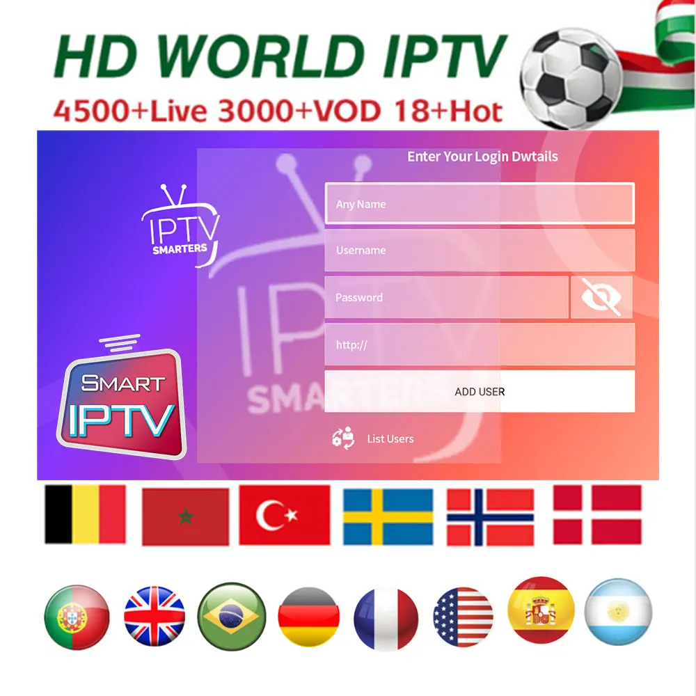 

Best Stable IPTV Spain M3U Live IPTV Portugal France 1 Year IPTV Subscription Free VOD for Enigma2 Android Box M3U Smart TV