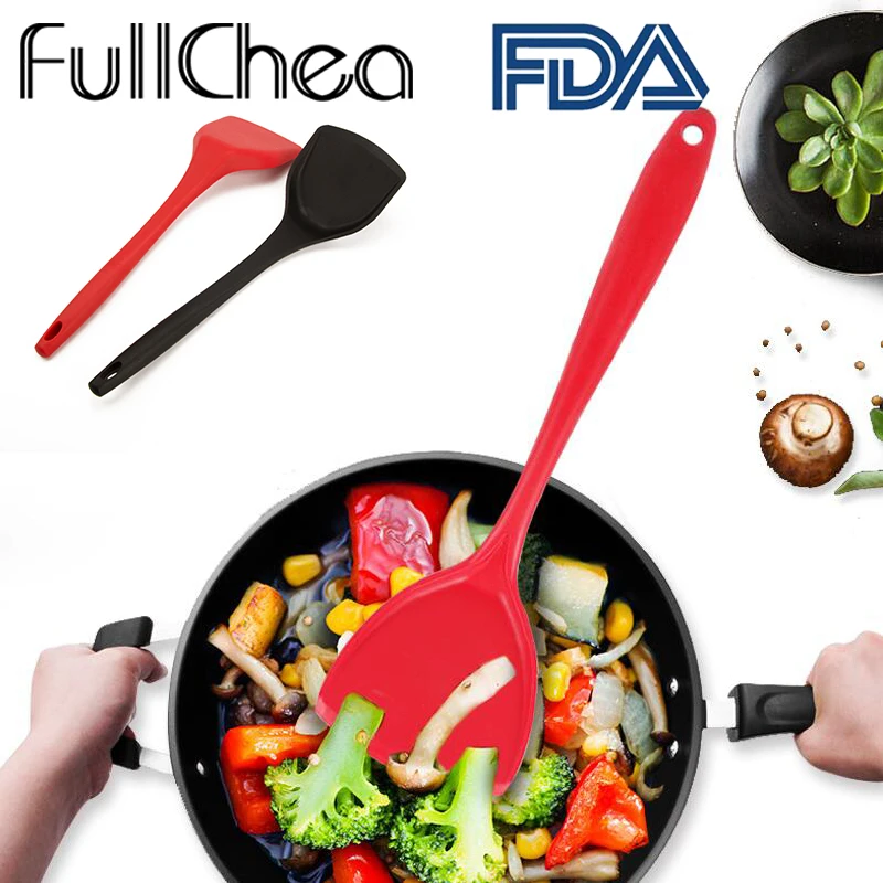 

FullChea Cooking Tools Red Silicone Saptula Baking & Pastry Cookware Solid Spatulas Silicone Spatula Baking Saptulas
