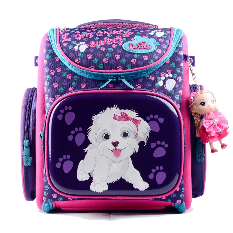 

Delune New European Children School Bag Girls Boys Backpack Cartoon Mochila Infantil Large Capacity Orthopedic Schoolbag