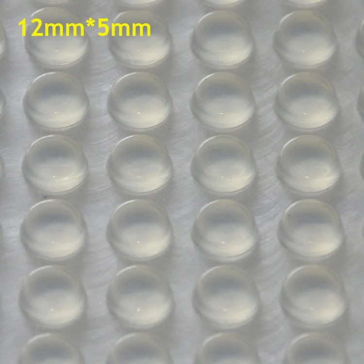 128pcs 12mm*5mm transparent self adhesive soft anti slip bumpers