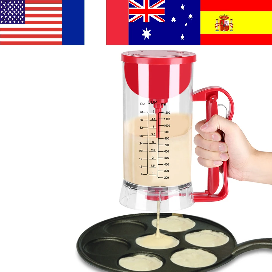 Hand Cranked Batter Dispenser Plastic Manual Pancake Batter Dispenser