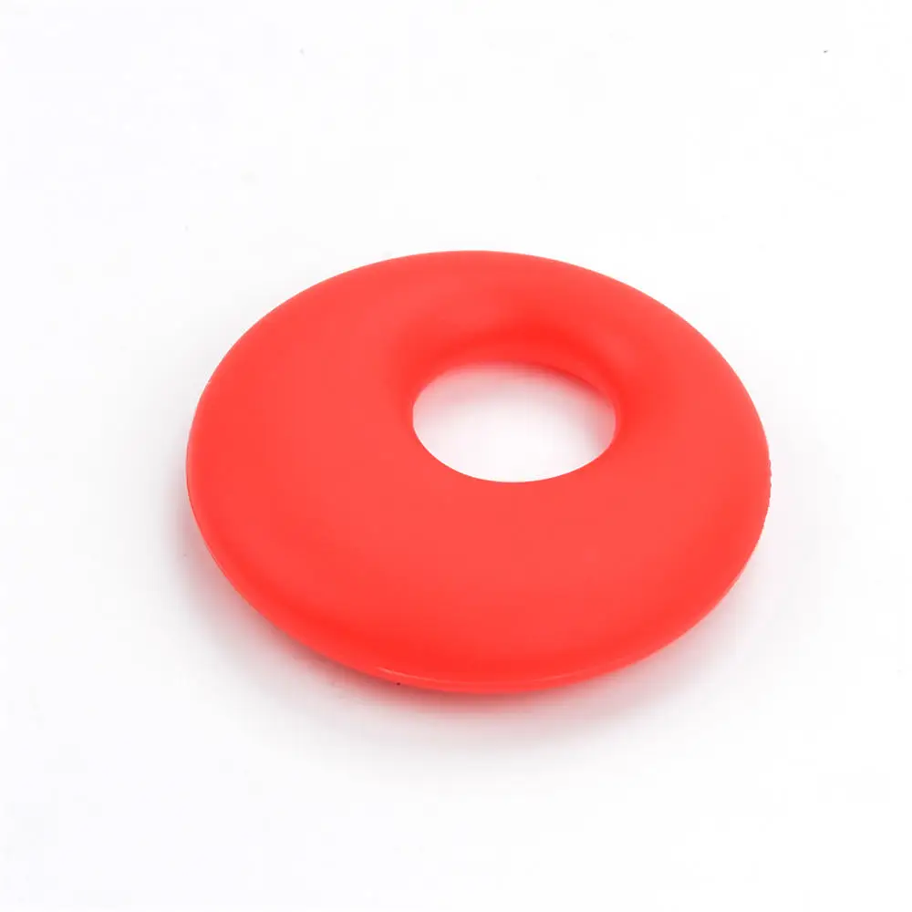 Силиконовая подвеска-кольцо BPA Free DIY Детский Прорезыватель 1 шт. ожерелье-прорезыватель пищевой силиконовый для детей для прорезывания зубов игрушки для пустышки - Цвет: Scarlet red