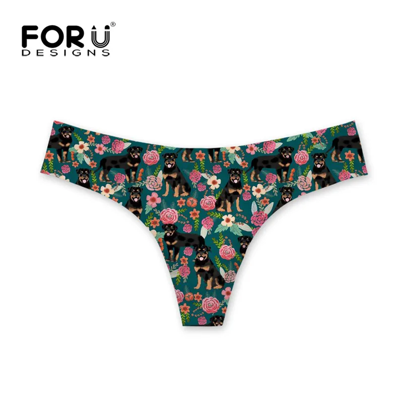 FORUDESIGNS Rottweiler Dog Print Women G String Thongs Low Waist Sexy ...