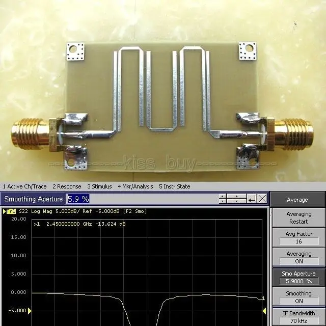 2,3-2,5 GHZ 2,4G wifi/ZIGBEE/Bluetooth фильтр полосы пропускания