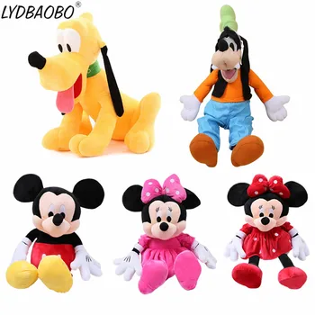 

5 Styles 28cm Cute Mickey Minnie Mouse Toys Goofy Pluto Dog Kawaii Stuffed Soft Plush Dolls Cartoon Kids Children Birthday Gifts