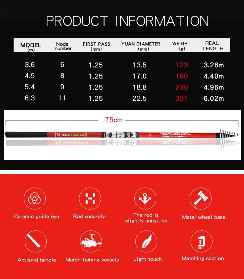 Телескопическая удочка Rod3.6m-6,5 m углеродная Удочка спиннинг телескопическая удочка супер жесткая удочка